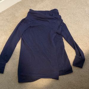 Shambahala blue asymmetrical sweat shirt, S